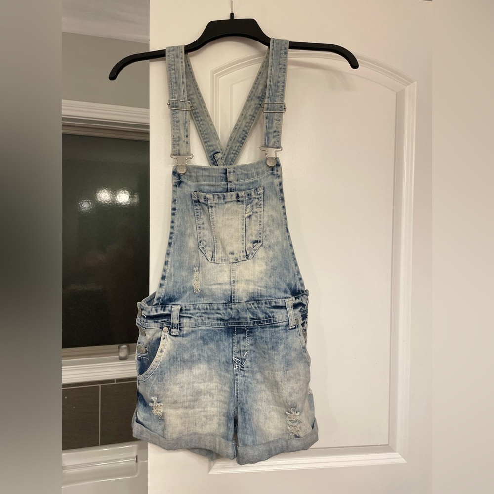 Denim Overall Shorts